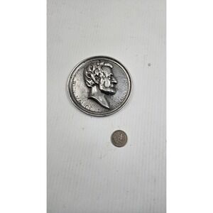 Vintage Abraham Lincoln Metal Medallion Plaque,